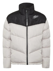 colour-block puffer jacket