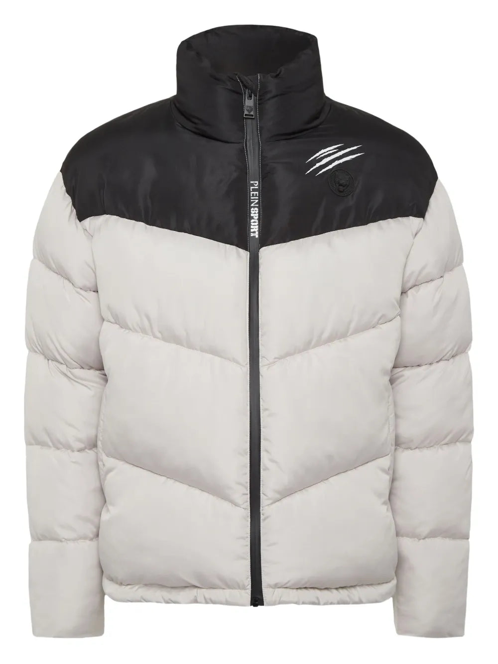 colour-block puffer jacket