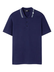 Embroidered cotton polo shirt