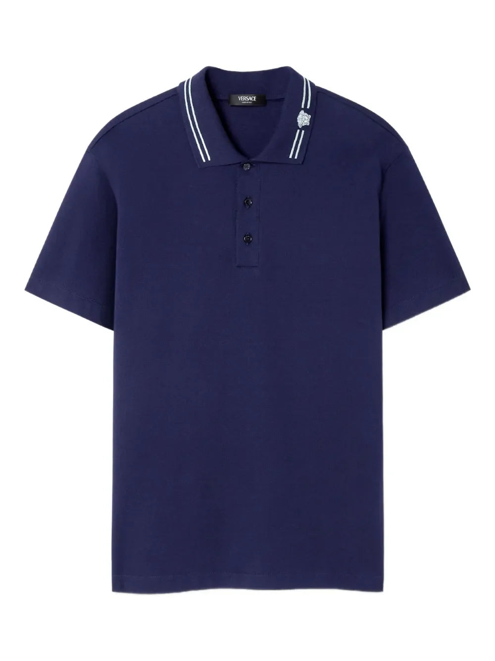 Embroidered cotton polo shirt