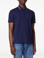 Embroidered cotton polo shirt