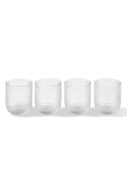 Rooftop textured glass tumbler (set of four)