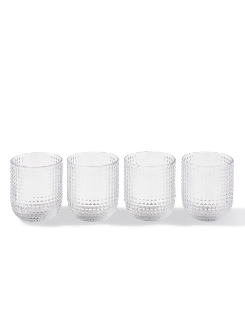 Rooftop textured glass tumbler (set of four)
