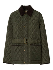 diamond-quilted jacket
