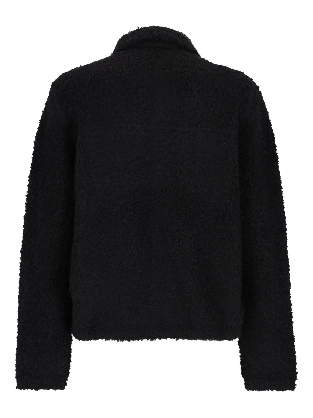 textured button-fastening shirt jacket