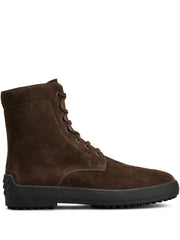 Suede Combat Boots