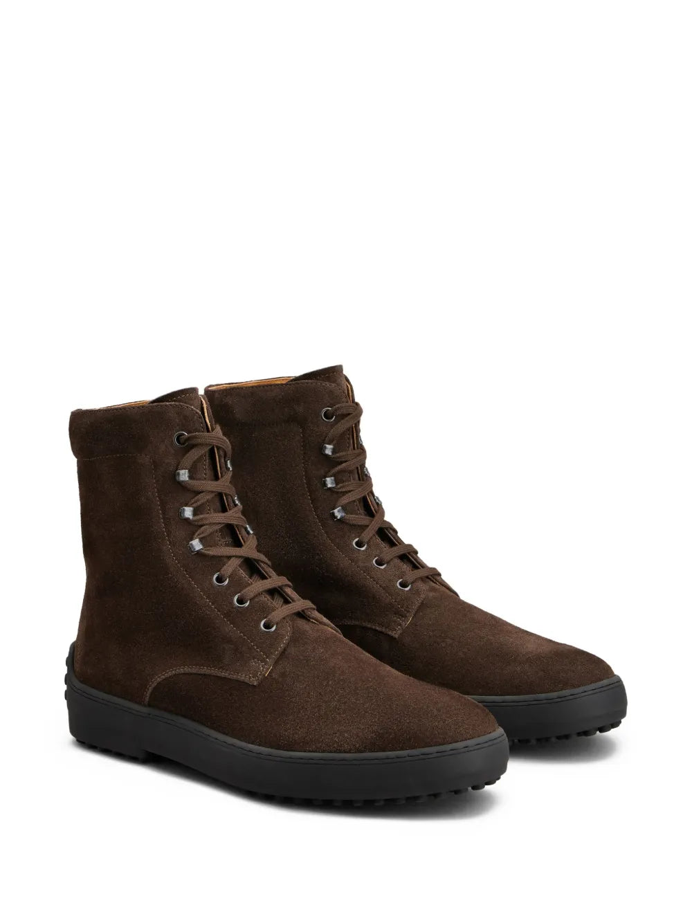 Suede Combat Boots