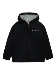 logo print hooded jacket
