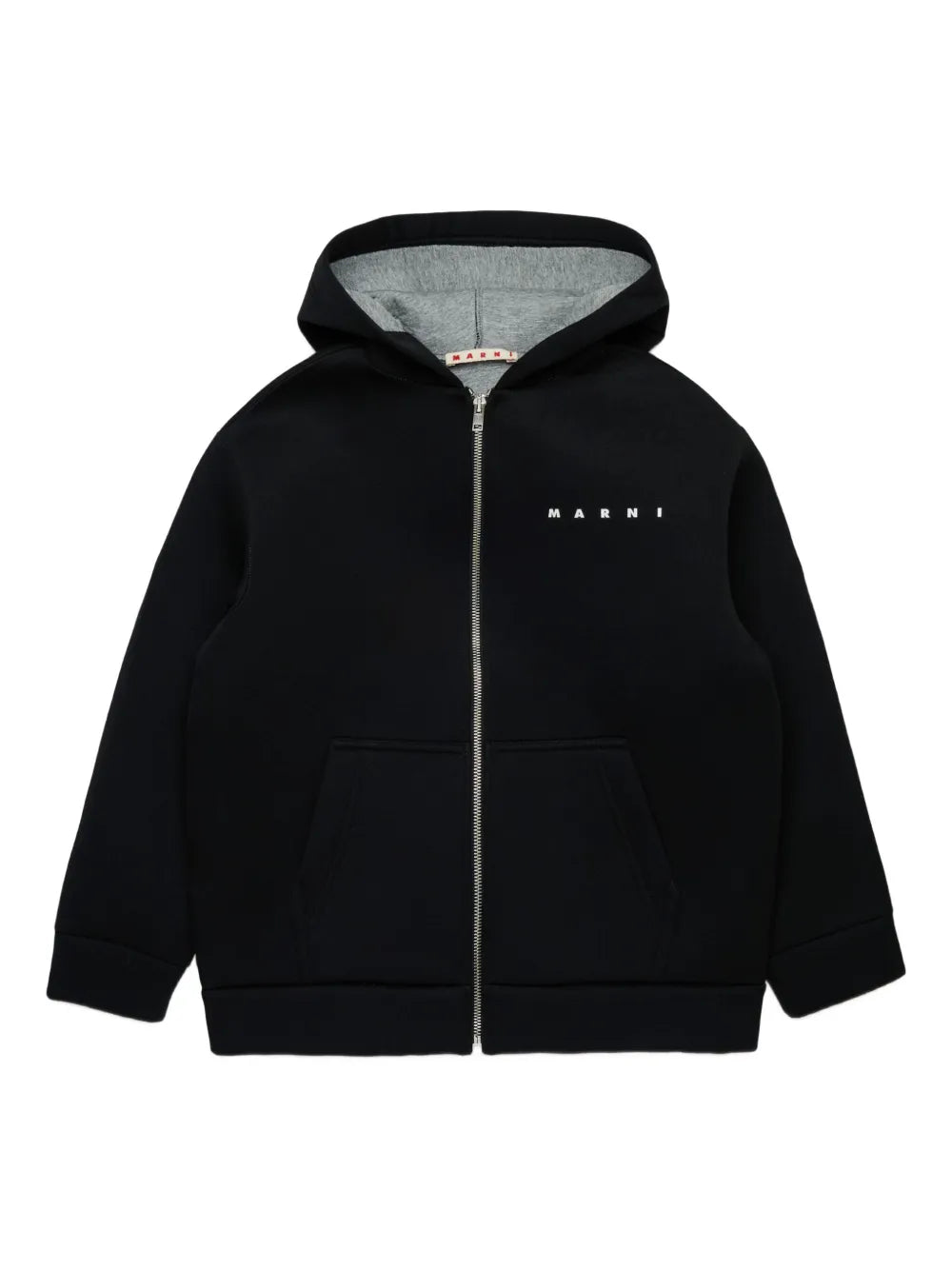 logo print hooded jacket