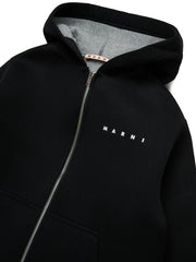 logo print hooded jacket