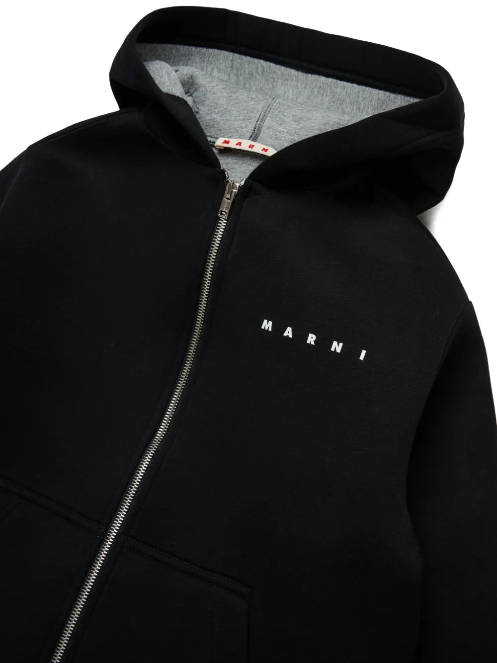 logo print hooded jacket