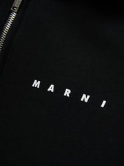 logo print hooded jacket