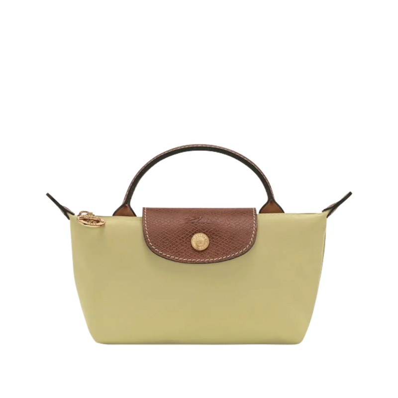 Longchamp Le Pliage Original Pouch with handle Pistachio - Recycled canvas