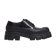 Prada Monolith Brushed Leather Lace-up Black
