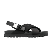 Prada Crisscross Straps Buckle-Fastening Sandal Black
