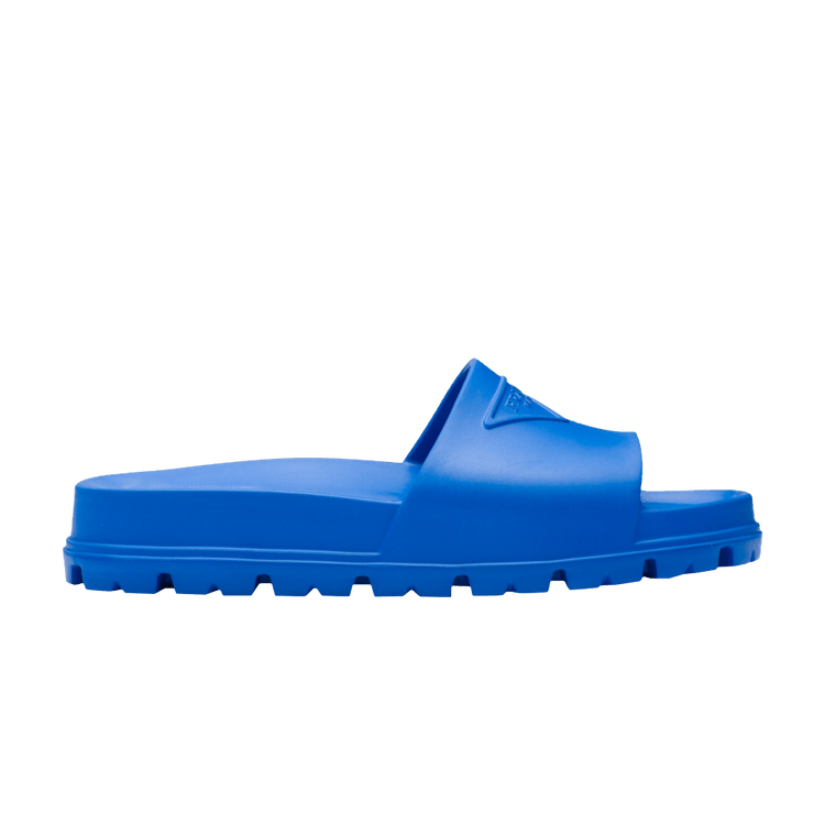 Prada Rubber Slide Sapphire Blue