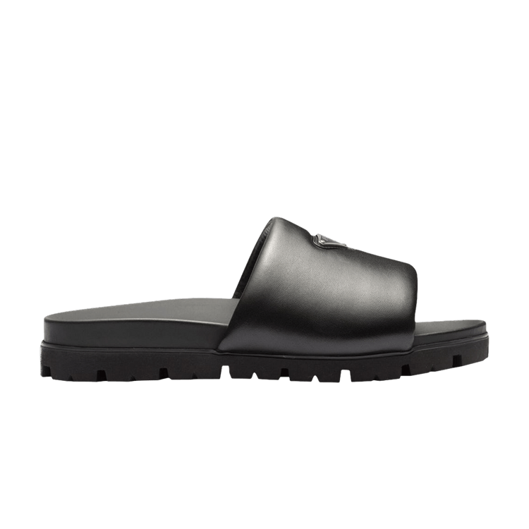 Prada Padded Nappa Leather Slide Black