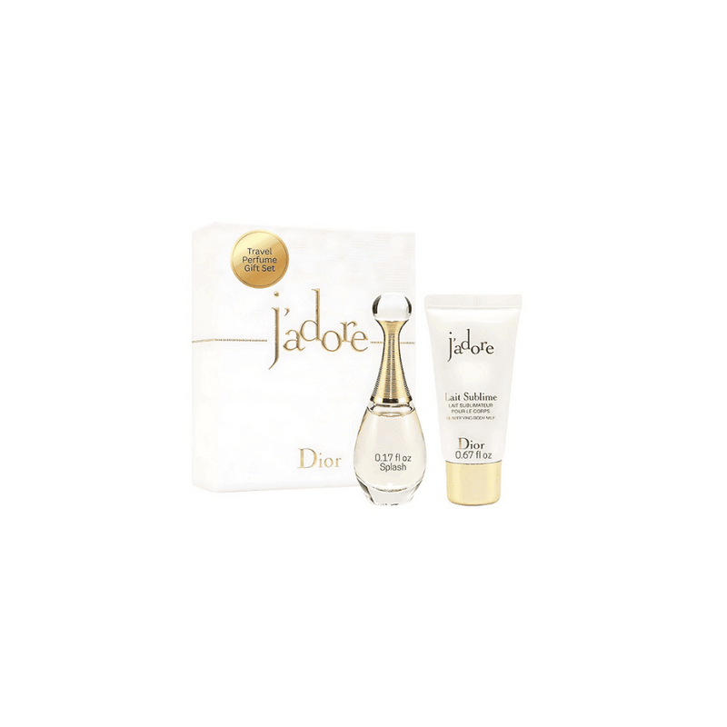 Dior J'adore Perfume for Women Mini Fragrance Gift Set EDP & Body Lotion Duo Travel Set (Perfume 10 ML / Lotion 0.34 Fl Oz)