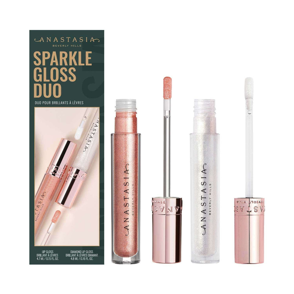 Anastasia Beverly Hills Sparkle Gloss Duo Kit - Honey Diamond, Amber Sparkle (2 Pcs) - Anastasia Beverly Hills