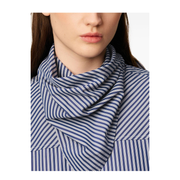 Blue Cotton Bandana Midi Dress