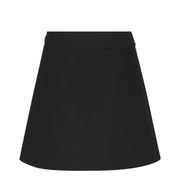 Trapeze Mini Skirt in Gauffered Double Wool