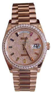 Rolex | Day-Date | 128345RBR | Rose gold | 36 x 43 mm | Rose gold | Pink | Automatic