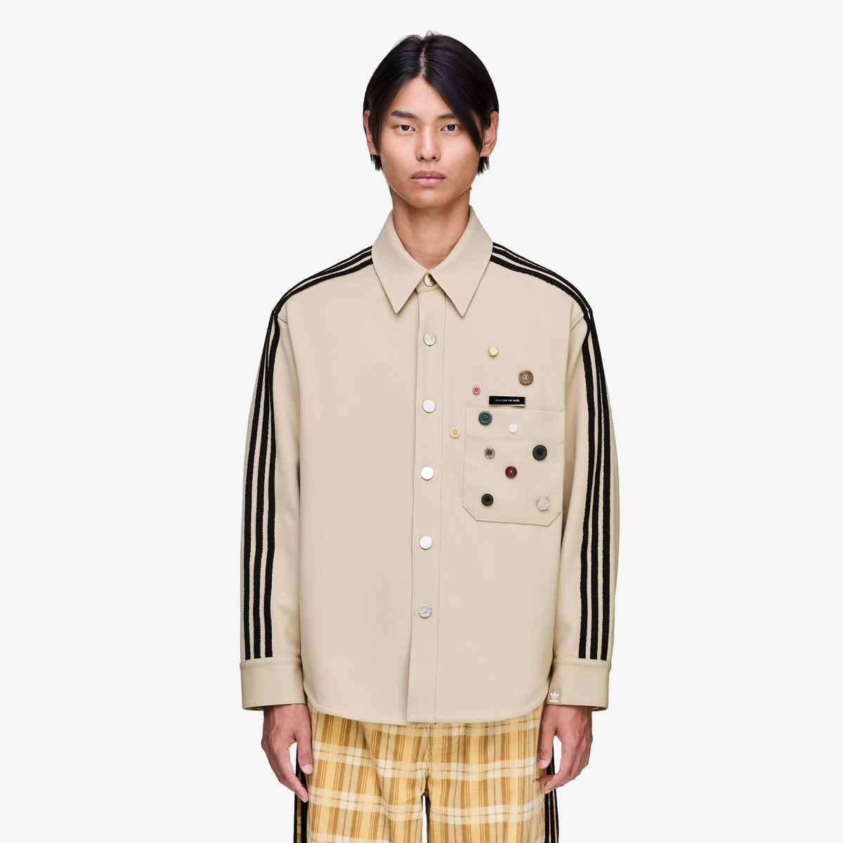 ADIDAS ORIGINALS SONG FOR THE MUTE ADI006 SHIRT JACKET { STONE KHAKI