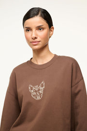 CUSTOM STAUD x C.BONZ OVERSIZED SWEATSHIRT BROWN