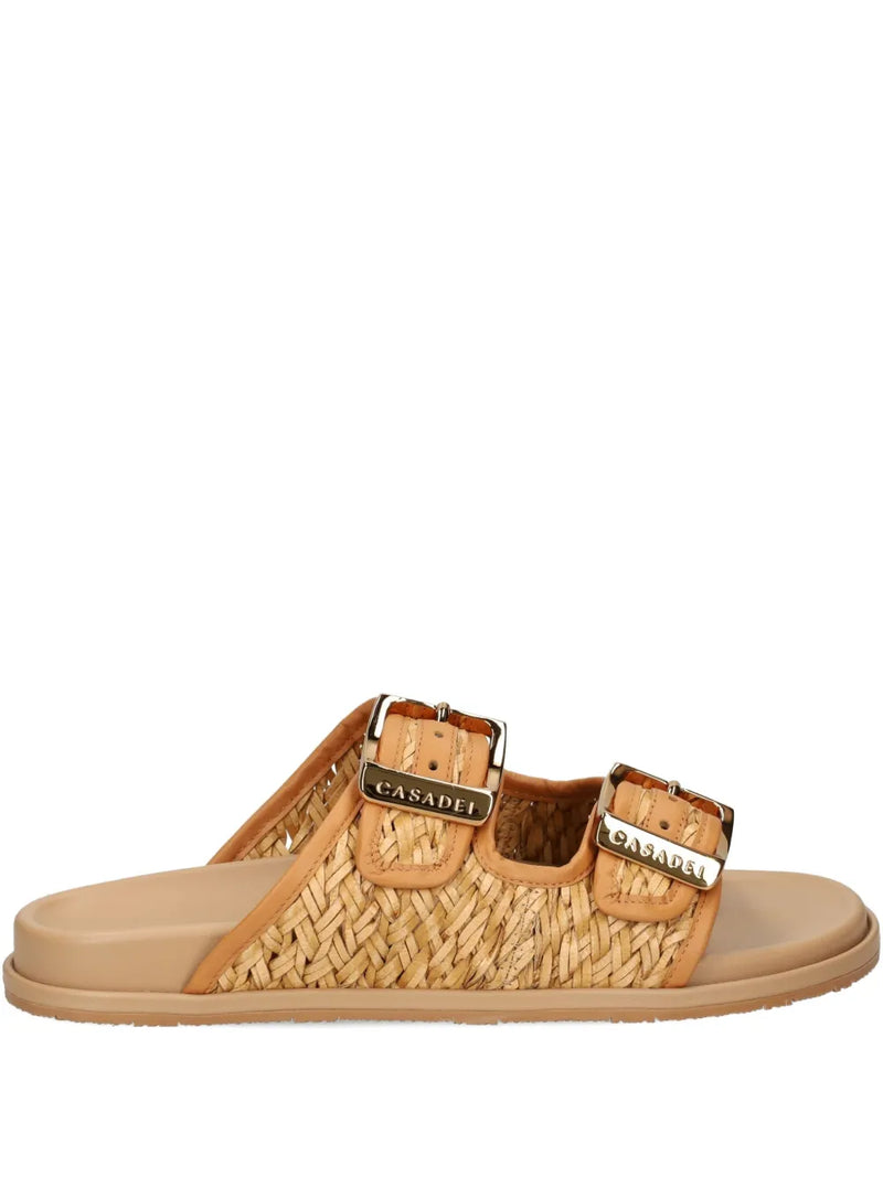 Birky woven double-buckle sandals