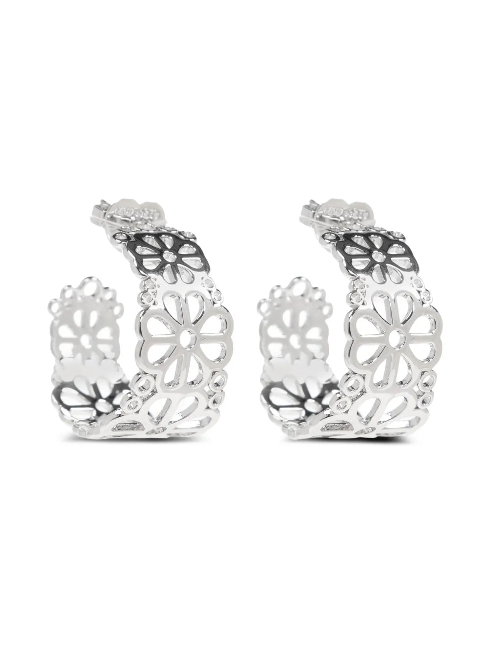 Flower Lace hoop earrings