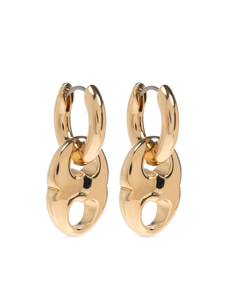 small Gemini hoop earrings