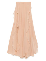 Silk Midi Skirt