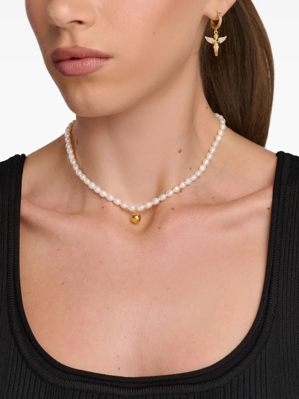 pearl-embellished necklace