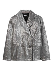 sequin-embellished double-breasted jacket
