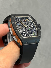 Richard Mille Automatic Winding Lifestyle Flyback Chronograph Rm Rose Gold Ceramic