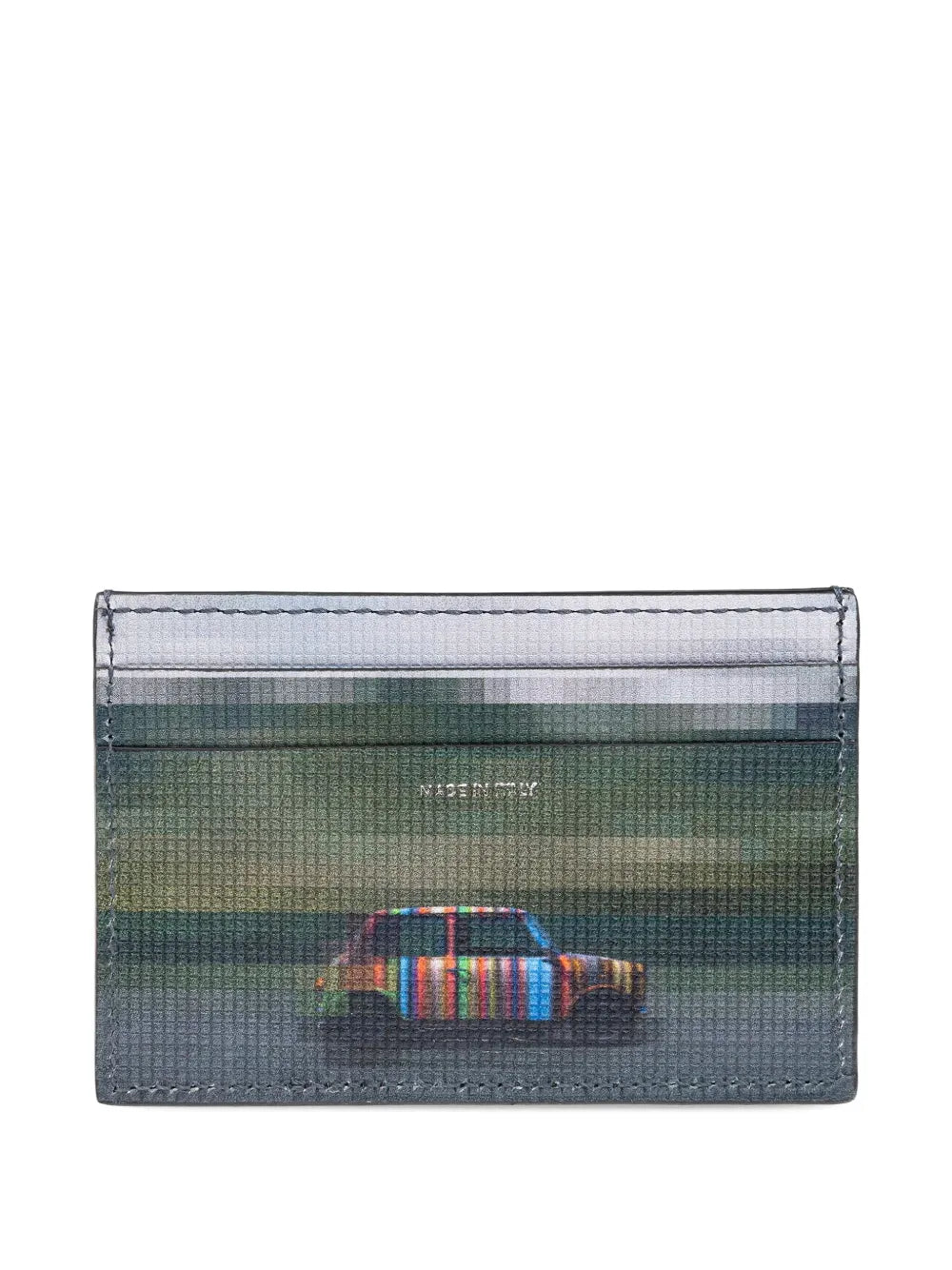 Pixelated Mini leather cardholder