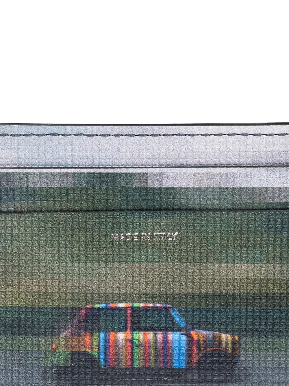 Pixelated Mini leather cardholder