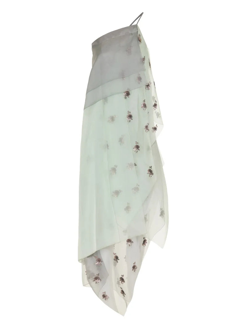 asymmetric sequin-embellished dress