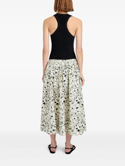 Floral Print Midi Skirt