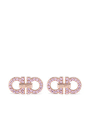 logo crystal-embellished earrings