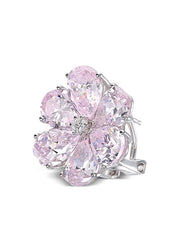 18K white gold Marguerite Daisy diamond earrings