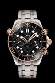 Omega Seamaster Diver 300 MCo‑axial Master Chronometer Diver Chronograph Gold Steel 210.20.44.51.01.001