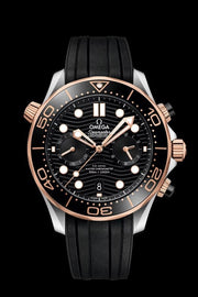 Omega Seamaster Diver 300 MCo‑axial Master Chronometer Diver Chronograph Gold Steel 210.22.44.51.01.001