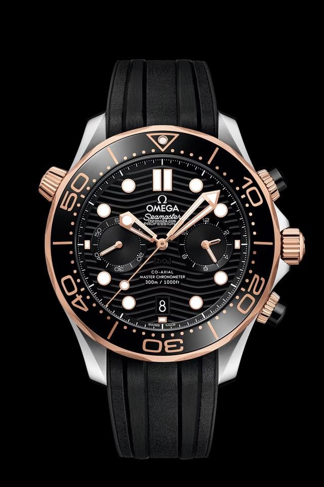 Omega Seamaster Diver 300 MCo‑axial Master Chronometer Diver Chronograph Gold Steel 210.22.44.51.01.001