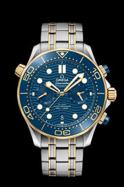 Omega Seamaster Diver 300 MCo‑axial Master Chronometer Diver Chronograph Gold Steel 210.20.44.51.03.001