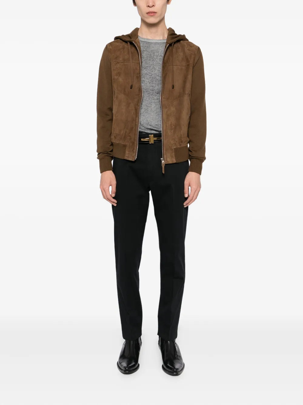 tapered-leg trousers