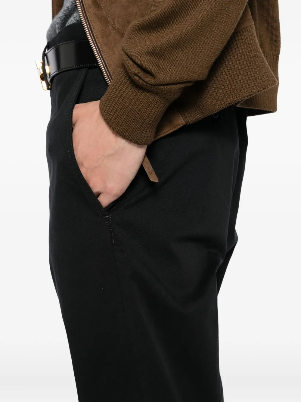 tapered-leg trousers