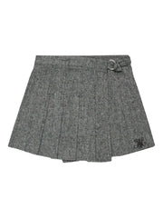 Pleated Tweed Skirt