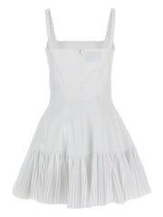 pleated mini dress