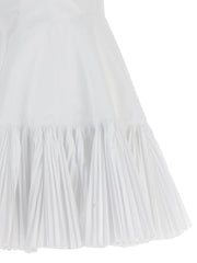 pleated mini dress